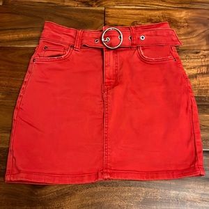 Red Mini Skirt